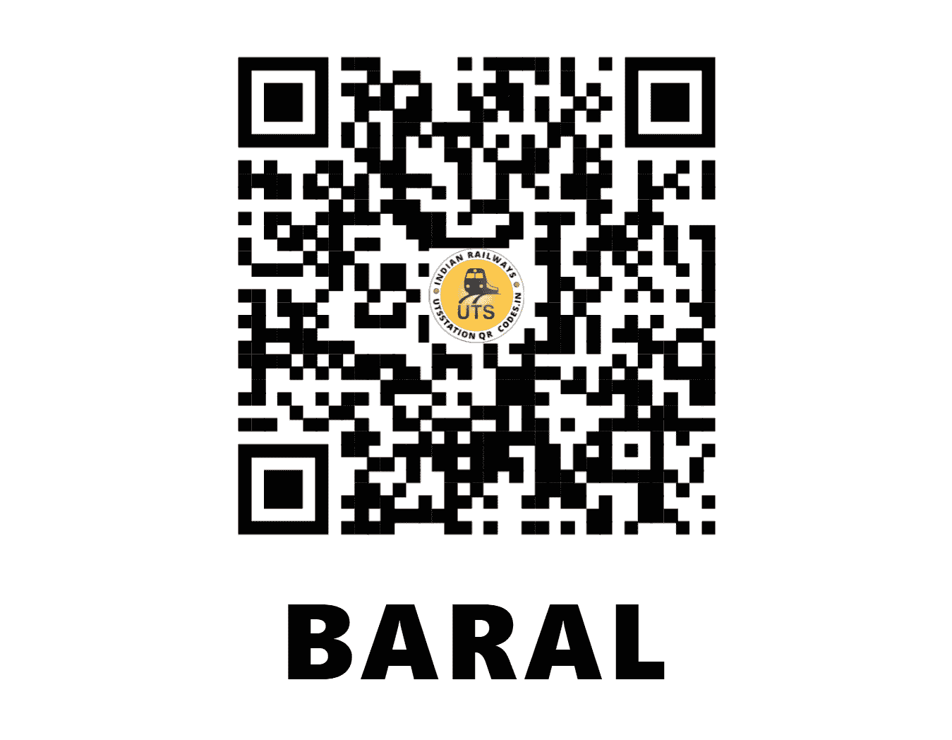 UTS QR Code for BARAL - BARL - NR (UTTAR PRADESH)